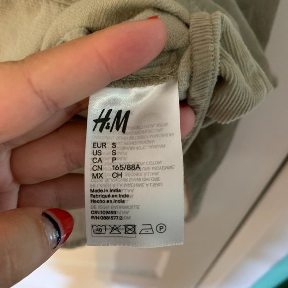 H&M Olive Green Corduroy Shirt - Picture 6 of 8